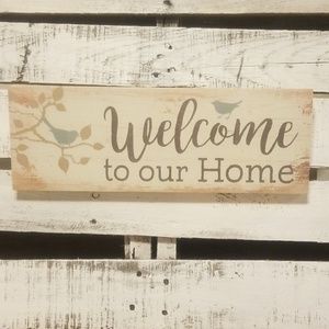 NEW Welcome to our Home Rustic Wood Sign